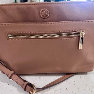 Anne Klein Brown Crossbody Bag with Lion Emblem